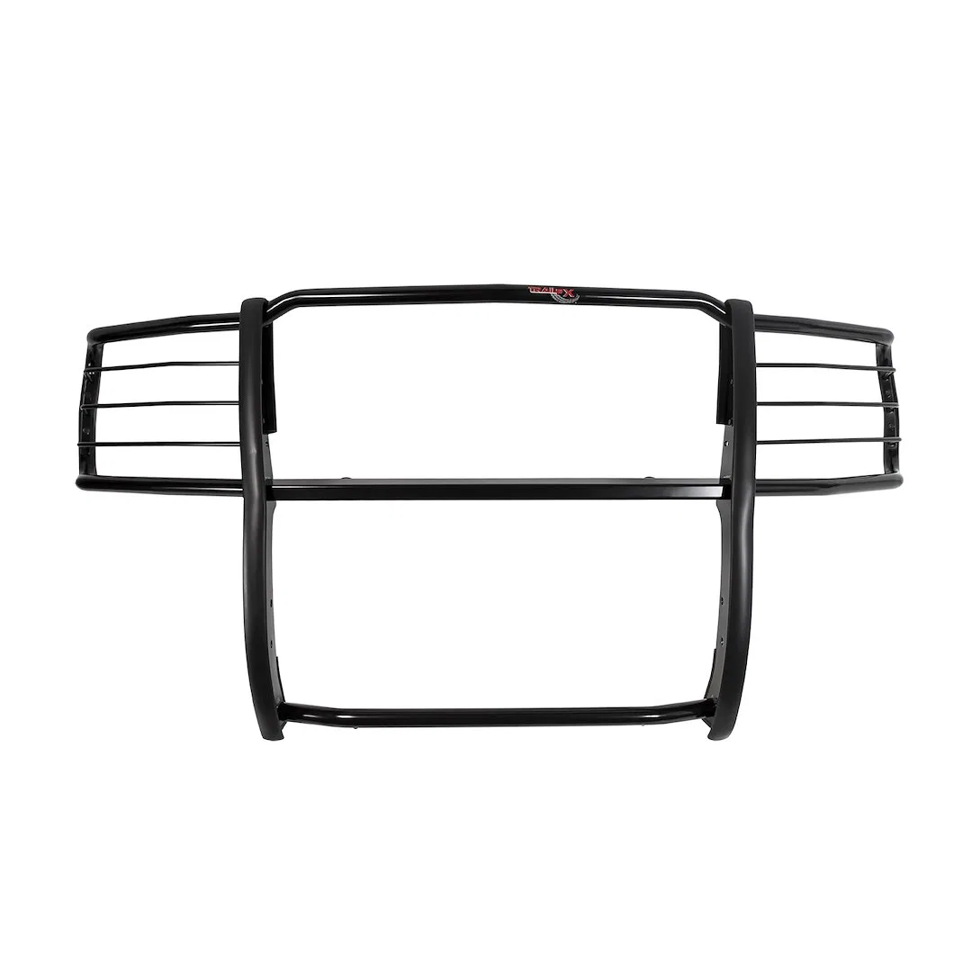 E0033B – TRAILFX Grille Guard, 1-Piece Powder Coated Gloss Black Steel 1-1/2 Inch Diameter With Brush Guard Without S...